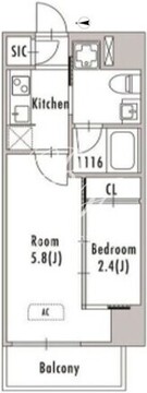 グランパセオ亀有 1102 間取り図