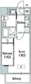 グランパセオ亀有 1101 間取り図