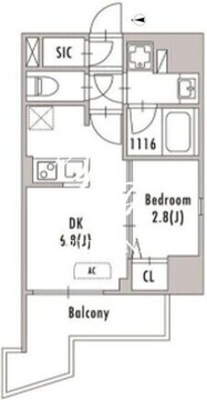 グランパセオ亀有 803 間取り図