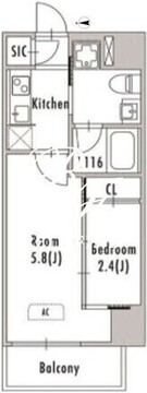 グランパセオ亀有 802 間取り図