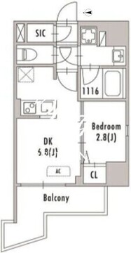グランパセオ亀有 603 間取り図