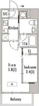 グランパセオ亀有 602 間取り図