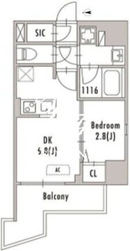 グランパセオ亀有 403 間取り図
