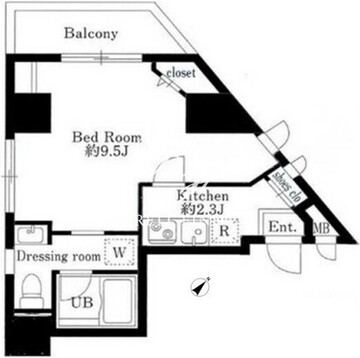 ププレＭＩＹＡ八丁堀 302 間取り図