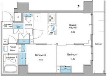 ルフォンリヴェント清澄白河 403 間取り図