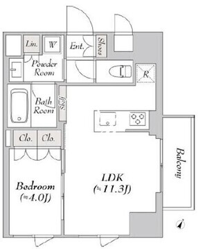 ルミーク三軒茶屋 1101 間取り図