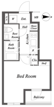 ルクレ住吉 603 間取り図