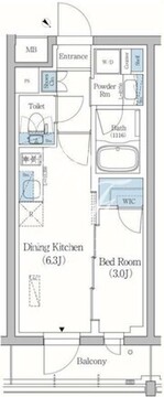 プライムブリス品川旗の台 407 間取り図