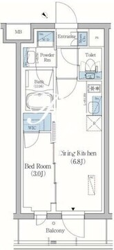 プライムブリス品川旗の台 303 間取り図
