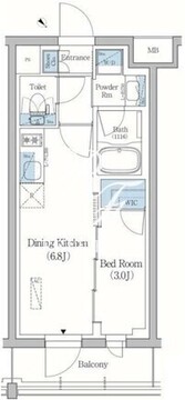 プライムブリス品川旗の台 306 間取り図
