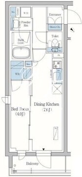 プライムブリス品川旗の台 308 間取り図