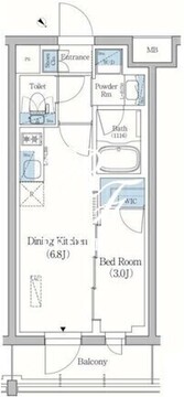 プライムブリス品川旗の台 404 間取り図