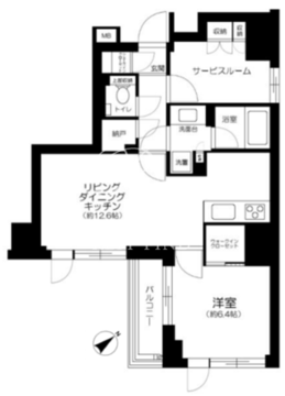 ピアース銀座レジデンス 904 間取り図