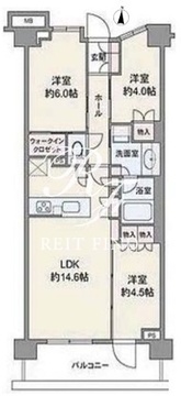 パークシティ高田馬場 2階64.64㎡-2 間取り図