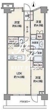パークシティ高田馬場 2階64.64㎡-4 間取り図