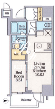 クレストコート池上 1301 間取り図