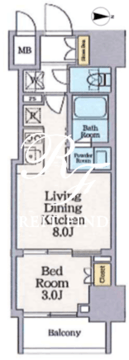 クレストコート池上 1303 間取り図