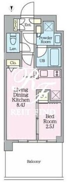 クレストコート東陽町 1403 間取り図