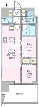 クレストコート東陽町 1406 間取り図