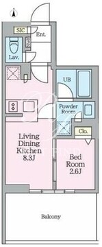 クレストコート東陽町 307 間取り図