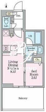 クレストコート東陽町 1408 間取り図