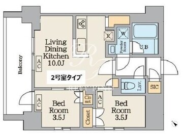 ガーデンザヴィス南蒲田 302 間取り図
