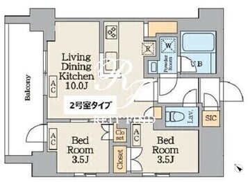 ガーデンザヴィス南蒲田 1202 間取り図