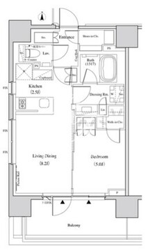 ザ・パークハビオ代々木 501 間取り図