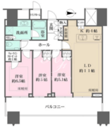 パークコート文京小石川ザタワー 3809 間取り図