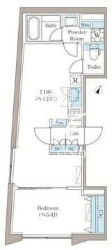 アローズ茗荷谷 401 間取り図