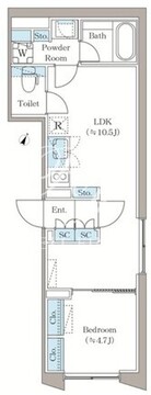 アローズ茗荷谷 202 間取り図