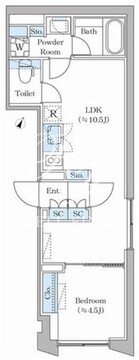 アローズ茗荷谷 102 間取り図