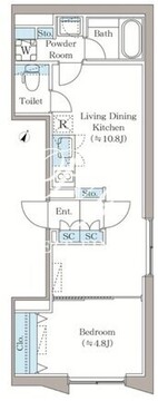 アローズ茗荷谷 402 間取り図