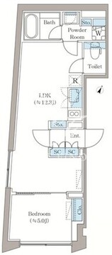 アローズ茗荷谷 101 間取り図