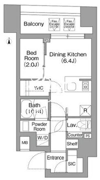 コンフォリア・リヴ八丁堀 805 間取り図