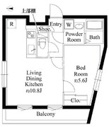 グランパセオ目黒洗足 401 間取り図