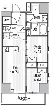グランエール西日暮里ノース 201 間取り図