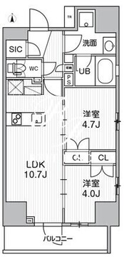 グランエール西日暮里ノース 501 間取り図