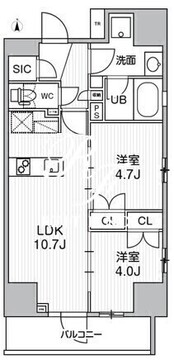 グランエール西日暮里ノース 701 間取り図