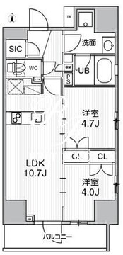 グランエール西日暮里ノース 1301 間取り図