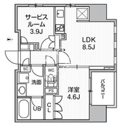 グランエール西日暮里ノース 204 間取り図