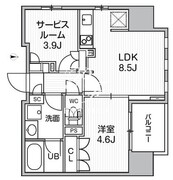 グランエール西日暮里ノース 304 間取り図