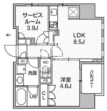 グランエール西日暮里ノース 304 間取り図