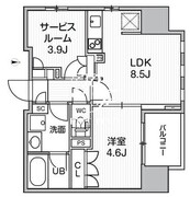 グランエール西日暮里ノース 604 間取り図