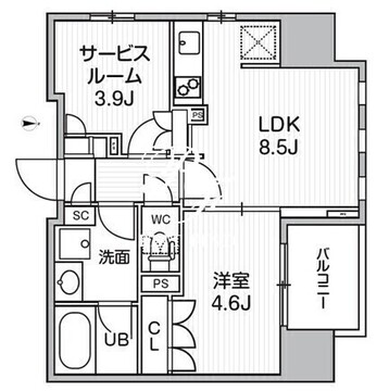 グランエール西日暮里ノース 604 間取り図