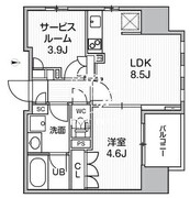 グランエール西日暮里ノース 704 間取り図