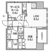 グランエール西日暮里ノース 904 間取り図