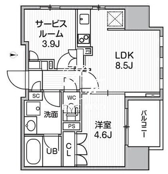 グランエール西日暮里ノース 904 間取り図