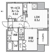 グランエール西日暮里ノース 1303 間取り図