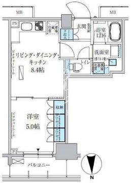 パークアクシス上野三丁目 1002 間取り図